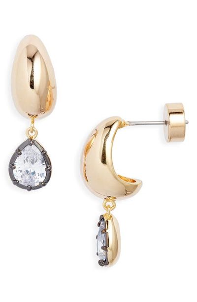 Nordstrom Nordstrom Georgian Cubic Zirconia Curved Hoop Earrings