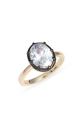 Nordstrom Nordstrom Georgian Oval Cubic Zirconia Cocktail Ring