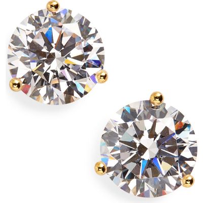 Nordstrom Nordstrom Gift Boxed Cubic Zirconia Three-Prong Stud Earrings - 4.0ctw.
