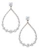 Nordstrom Nordstrom Graduated Cubic Zirconia Frontal Hoop Earrings - 1