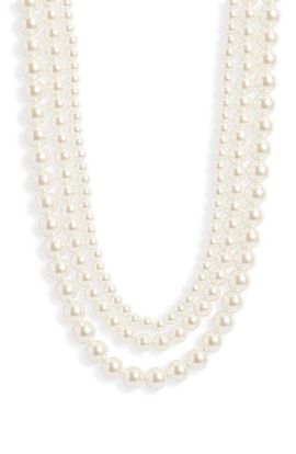 Nordstrom Nordstrom Graduated Imitation Pearl 18-Inch Collar Necklace
