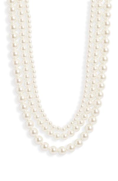 Nordstrom Nordstrom Graduated Imitation Pearl 18-Inch Collar Necklace