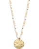 Nordstrom Nordstrom Hammered Coin Pendant Beaded Necklace - 1
