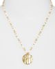 Nordstrom Nordstrom Hammered Coin Pendant Beaded Necklace - 3
