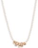 Nordstrom Nordstrom Imitation Pearl and Crystal Rondelle Strand Necklace - 1