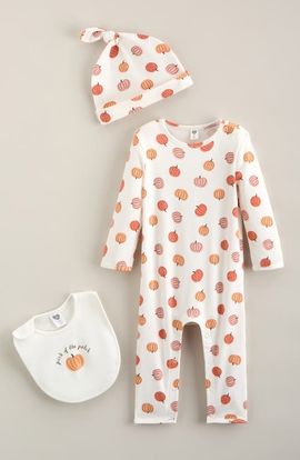 Nordstrom Nordstrom Kids' 3-Piece Footie, Hat & Bib Set