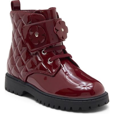 Nordstrom Nordstrom Kids' Brynn Flower Faux Leather Combat Boot
