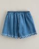 Nordstrom Nordstrom Kids' Embroidered Scalloped Hem Cotton Chambray Shorts - 2