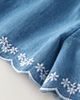 Nordstrom Nordstrom Kids' Embroidered Scalloped Hem Cotton Chambray Shorts - 3