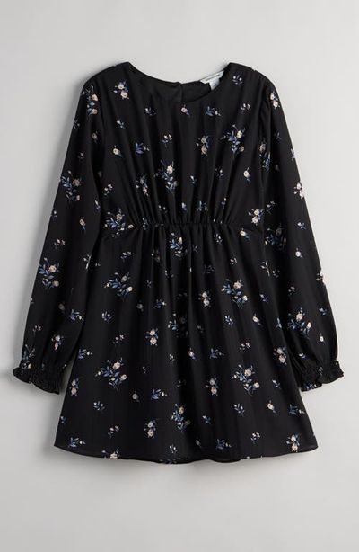 Nordstrom Nordstrom Kids' Floral Empire Waist Long Sleeve Dress