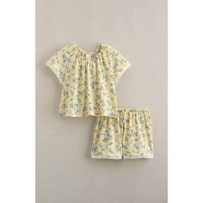 Nordstrom Nordstrom Kids' Lace Trim Shirt & Shorts