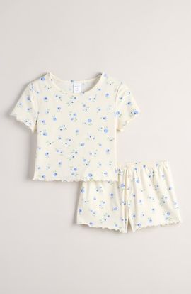 Nordstrom Nordstrom Kids' Lettuce Edge Shorts Pajamas