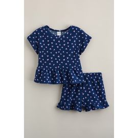 Nordstrom Nordstrom Kids' Two-Piece Waffle Knit Ruffle Pajamas