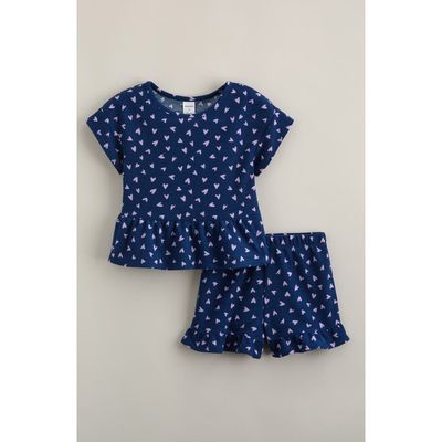 Nordstrom Nordstrom Kids' Two-Piece Waffle Knit Ruffle Pajamas