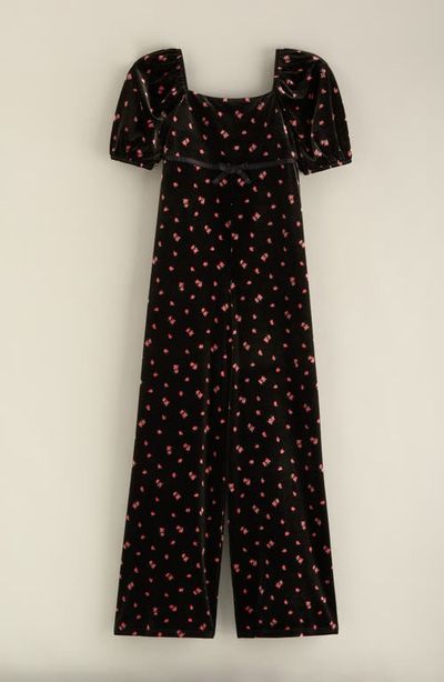 Nordstrom Nordstrom Kids' Velour Wide Leg Jumpsuit