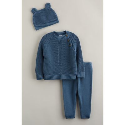 Nordstrom Nordstrom Knit Sweater, Pants & Hat Set