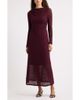 Nordstrom Nordstrom Lace Long Sleeve Midi Dress - 1