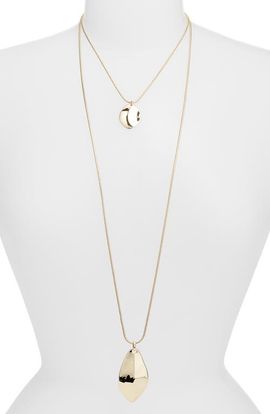 Nordstrom Nordstrom Layered Organic Teardrop Necklace
