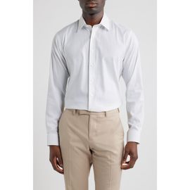 Nordstrom Nordstrom Lima Trim Fit Neat Premium Performance Cotton Blend Twill Dress Shirt