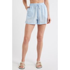 Nordstrom Nordstrom Linen Blend Drawstring Cover-Up Shorts