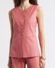 Nordstrom Nordstrom Linen Blend Longline Vest - 1