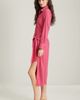 Nordstrom Nordstrom Long Sleeve Stretch Linen Blend Faux Wrap Shirtdress - 3