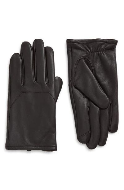 Nordstrom Nordstrom Men's Faux Fur Lined Leather Gloves