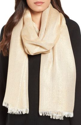 Nordstrom Nordstrom Metallic Lightweight Wrap