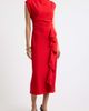 Nordstrom Nordstrom Mock Neck Ruffle Midi Dress - 1