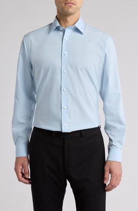 Nordstrom Nordstrom Non-Iron Traditional Fit Solid Cotton Dress Shirt
