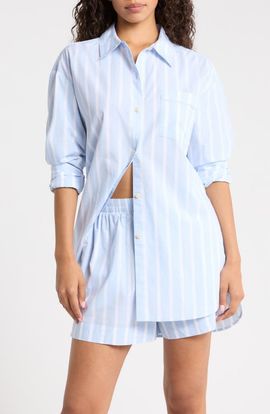 Nordstrom Nordstrom Oversize Stripe Cotton Short Pajamas