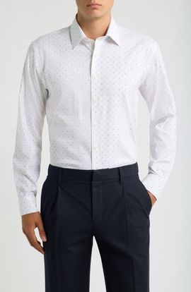 Nordstrom Nordstrom Paisley Performance Trim Fit Dress Shirt