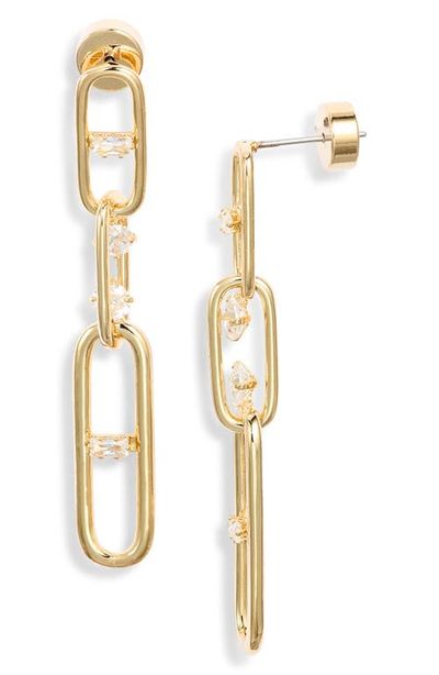 Nordstrom Nordstrom Paperclip Cubic Zirconia Linear Drop Earrings
