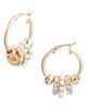 Nordstrom Nordstrom Pavé Crystal Rondelle Faux Pearl Hoop Earrings - 1