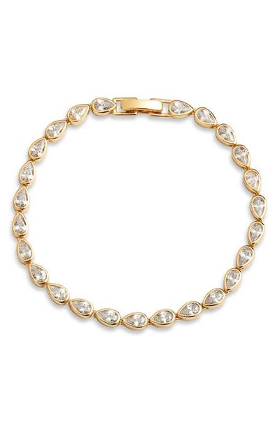Nordstrom Nordstrom Pear Cubic Zirconia Bezel Tennis Bracelet