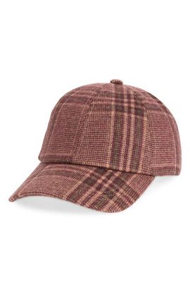 Nordstrom Nordstrom Plaid Wool Blend Baseball Cap