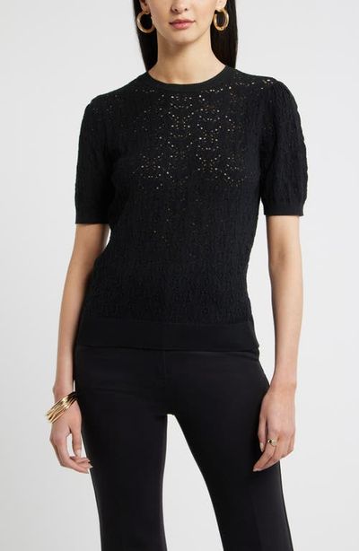 Nordstrom Nordstrom Pointelle Crewneck Sweater