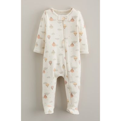 Nordstrom Nordstrom Print Zip Cotton Footie