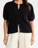 Nordstrom Nordstrom Puff Sleeve Cotton & Merino Wool Cardigan - 1