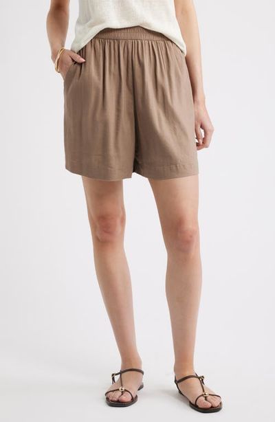 Nordstrom Nordstrom Pull-On Linen Blend Shorts