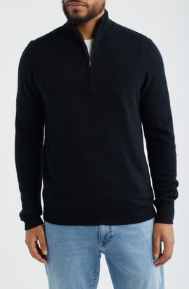 Nordstrom Nordstrom Quarter Zip Cashmere Sweater