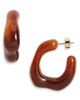 Nordstrom Nordstrom Resin Curved Hoop Earrings - 1