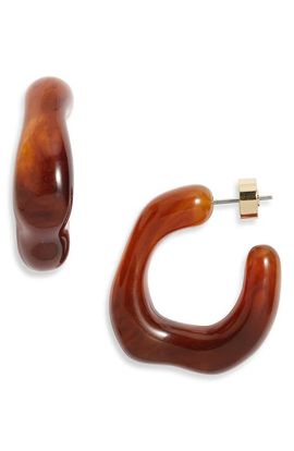 Nordstrom Nordstrom Resin Curved Hoop Earrings