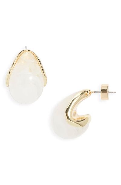 Nordstrom Nordstrom Resin Huggie Hoop Earrings