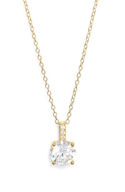 Nordstrom Nordstrom Round Cubic Zirconia Pendant Necklace