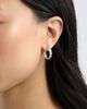 Nordstrom Nordstrom Scalloped Cubic Zirconia Hoop Earrings - 3