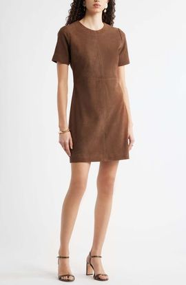Nordstrom Nordstrom Sculpted Suede Minidress