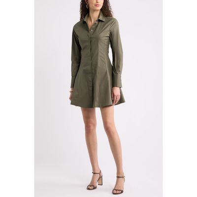 Nordstrom Seamed Mini Shirt Dress