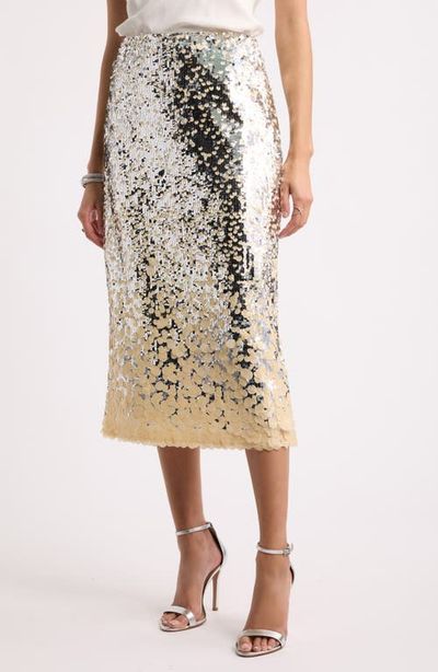 Nordstrom Nordstrom Sequin Column Midi Skirt