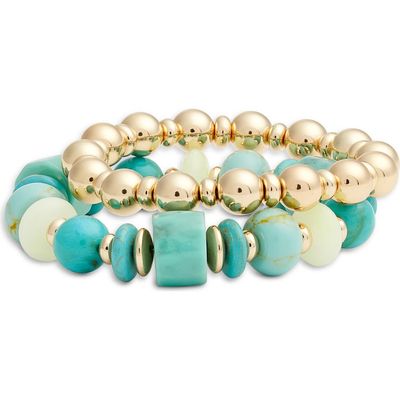 Nordstrom Nordstrom Set of 2 Beaded Stretch Bracelets
